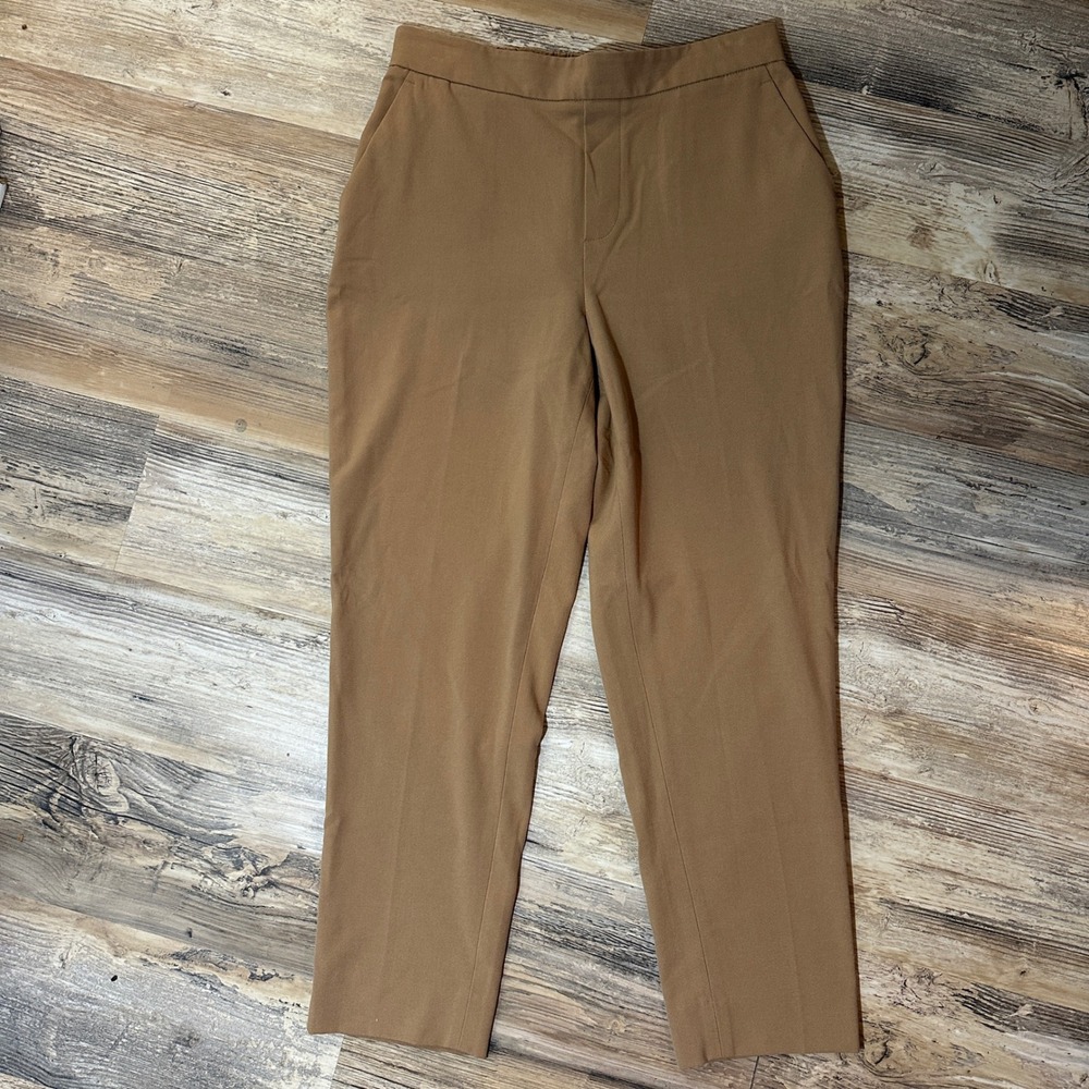 Banana Republic Womens Camel Tan Tapered Elastic Waist Dress Pants Size 10